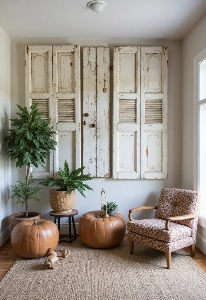 50 Accent Wall Ideas for Living Rooms That Instantly Transform Your Space - 15. Upcycled Materials