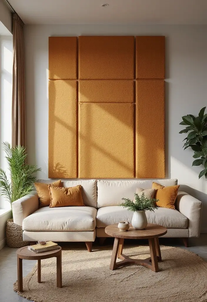 50 Accent Wall Ideas for Living Rooms That Instantly Transform Your Space - 18. Textured Fabric Panels