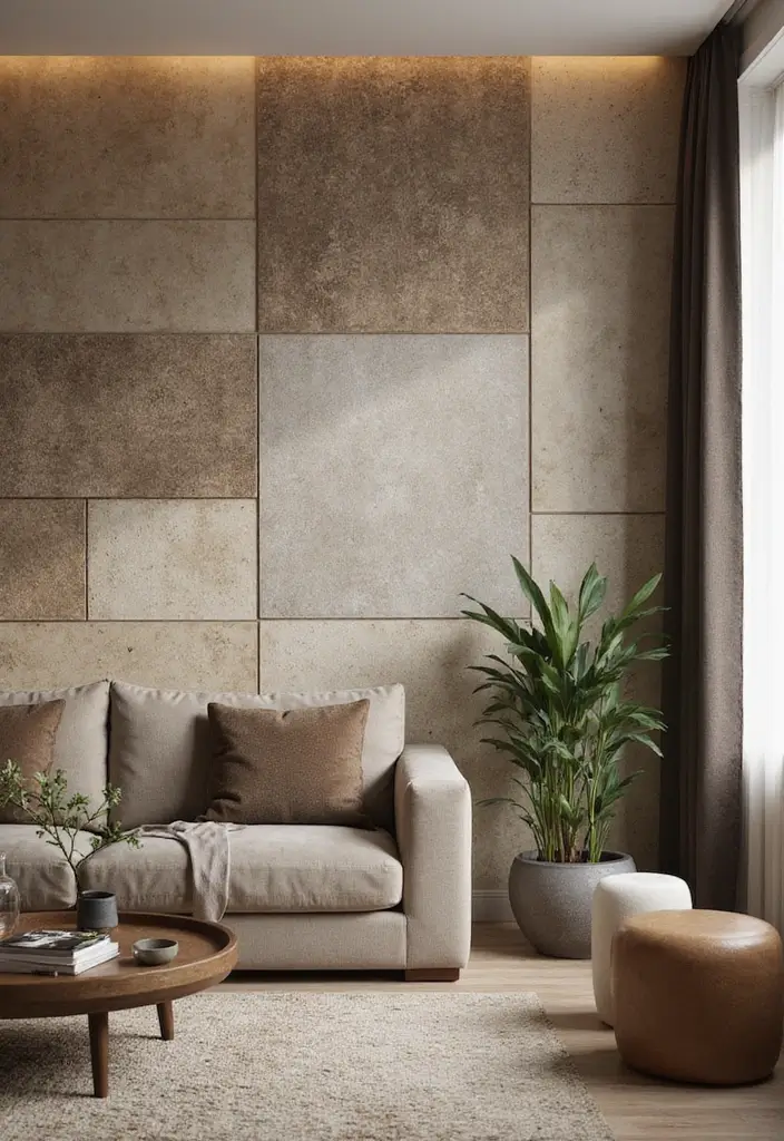 50 Accent Wall Ideas for Living Rooms That Instantly Transform Your Space - 4. Textured Wall Panels