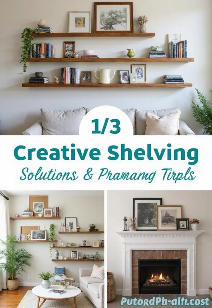 50 Aesthetic Living Room Ideas That You’ll Want to Try Right Now 17 50 Aesthetic Living Room Ideas That You’ll Want to Try Right Now - 17. Creative Use of Shelving