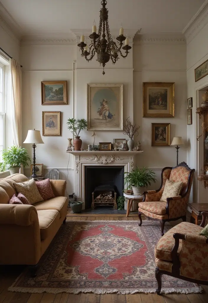 50 Aesthetic Living Room Ideas That You’ll Want to Try Right Now 2 50 Aesthetic Living Room Ideas That You’ll Want to Try Right Now - 2. Vintage Finds and Thrifted Decor