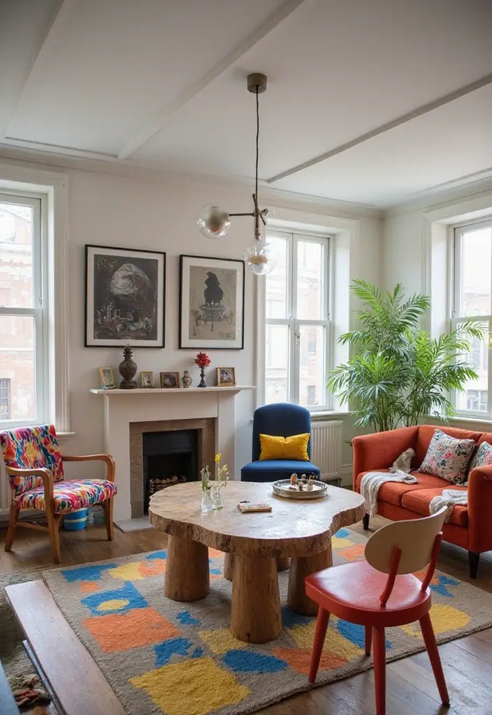50 Aesthetic Living Room Ideas That You’ll Want to Try Right Now 23 50 Aesthetic Living Room Ideas That You’ll Want to Try Right Now - 21. Artistic and Unconventional Furniture