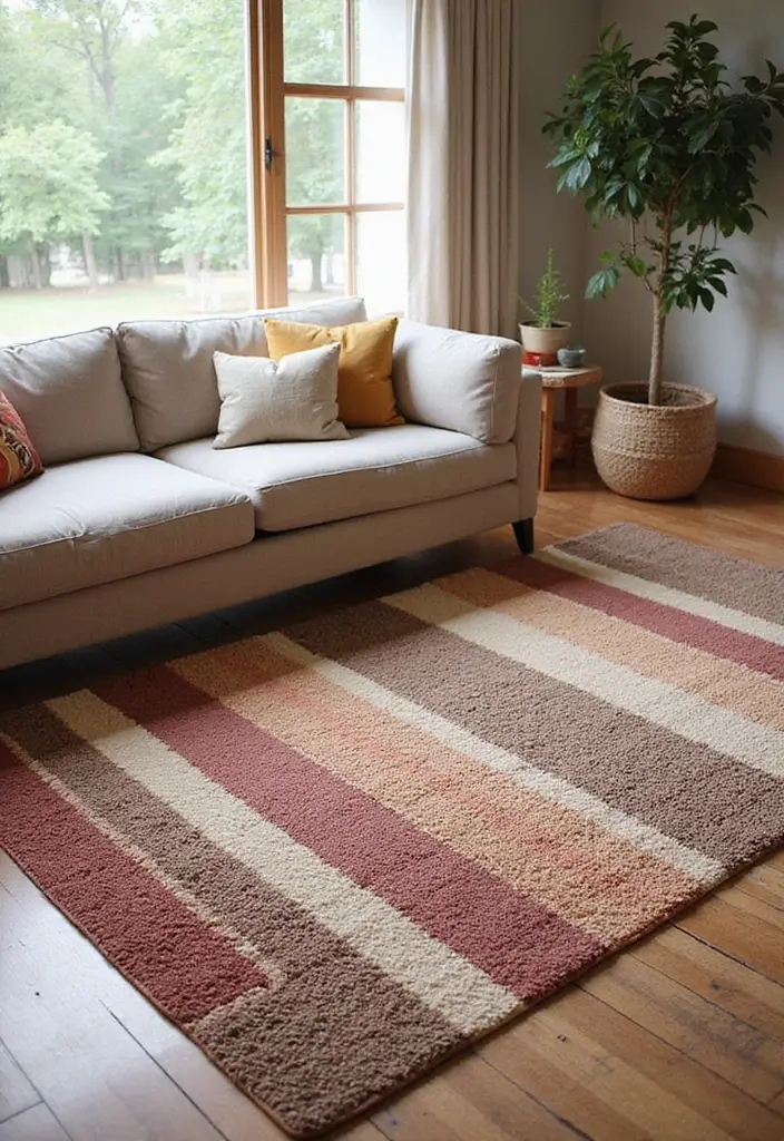 50 Aesthetic Living Room Ideas That You’ll Want to Try Right Now 3 50 Aesthetic Living Room Ideas That You’ll Want to Try Right Now - 3. Layered Rugs for Cozy Vibes