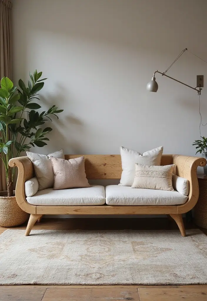 50 Aesthetic Living Room Ideas That You’ll Want to Try Right Now 34 50 Aesthetic Living Room Ideas That You’ll Want to Try Right Now - 32. Artistic Bench Seating