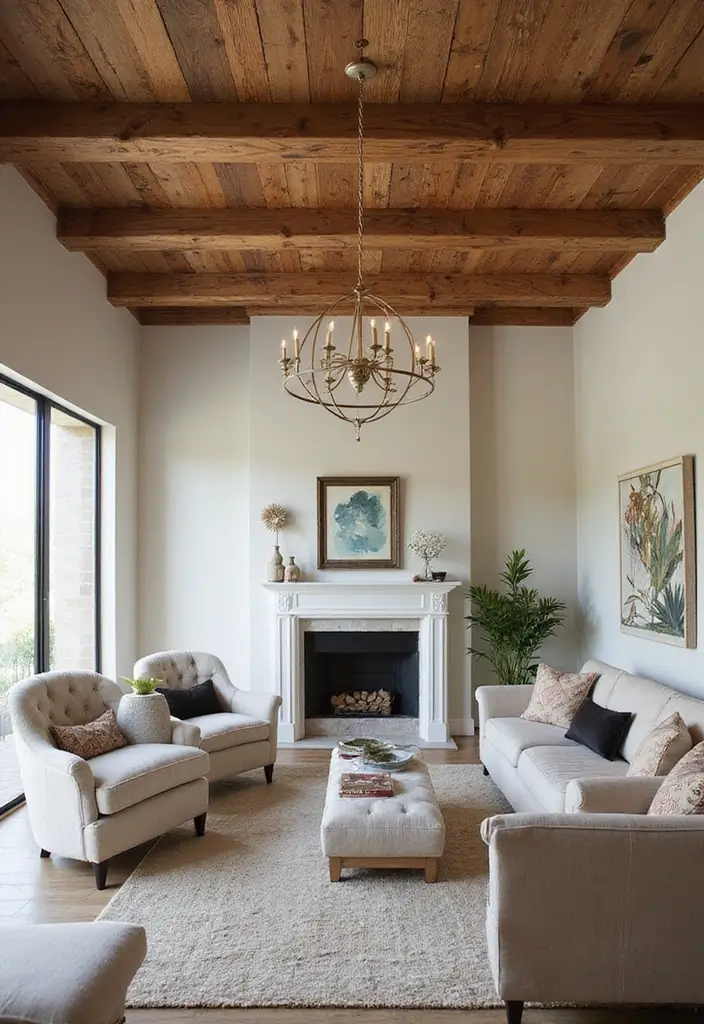 50 Aesthetic Living Room Ideas That You’ll Want to Try Right Now 41 50 Aesthetic Living Room Ideas That You’ll Want to Try Right Now - 37. Unique Ceiling Treatments