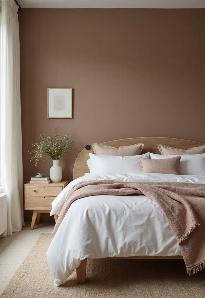 50 Beautiful Paint Colors for Bedroom Walls That Create a Relaxing Vibe 19 50 Beautiful Paint Colors for Bedroom Walls That Create a Relaxing Vibe - 19. Soft Mocha
