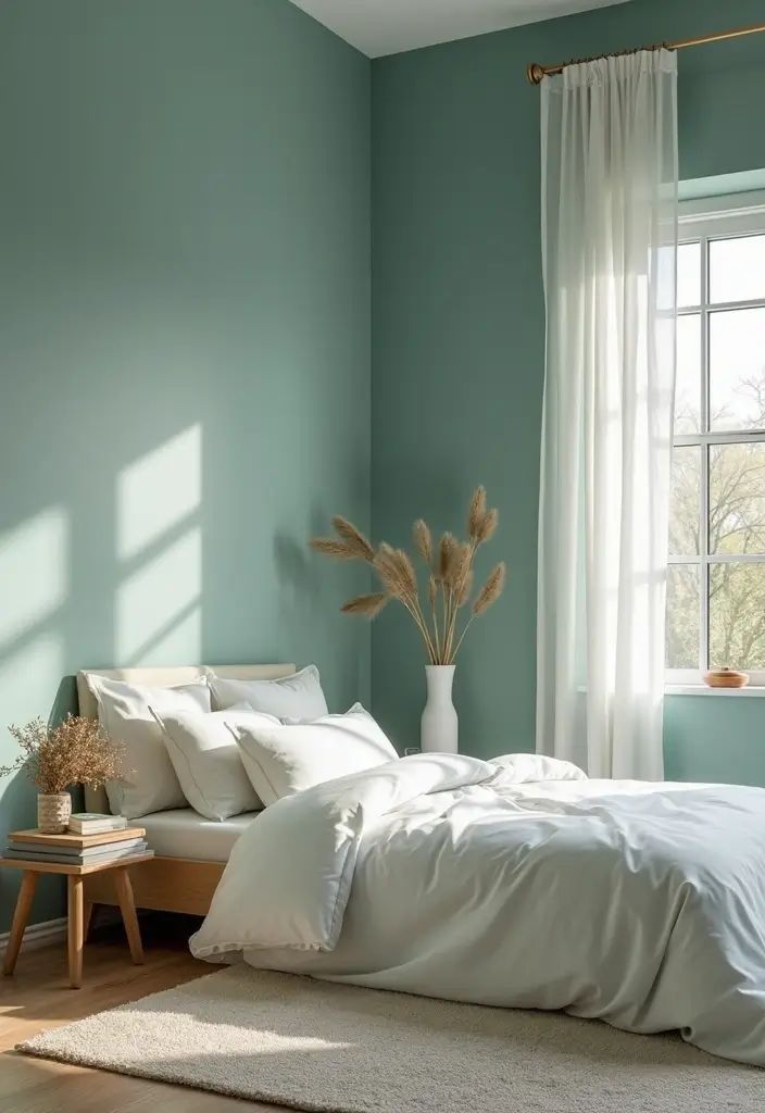 50 Beautiful Paint Colors for Bedroom Walls That Create a Relaxing Vibe 23 50 Beautiful Paint Colors for Bedroom Walls That Create a Relaxing Vibe - 23. Tranquil Teal