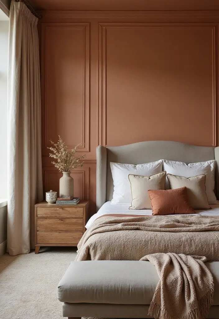 50 Beautiful Paint Colors for Bedroom Walls That Create a Relaxing Vibe 29 50 Beautiful Paint Colors for Bedroom Walls That Create a Relaxing Vibe - 29. Light Copper