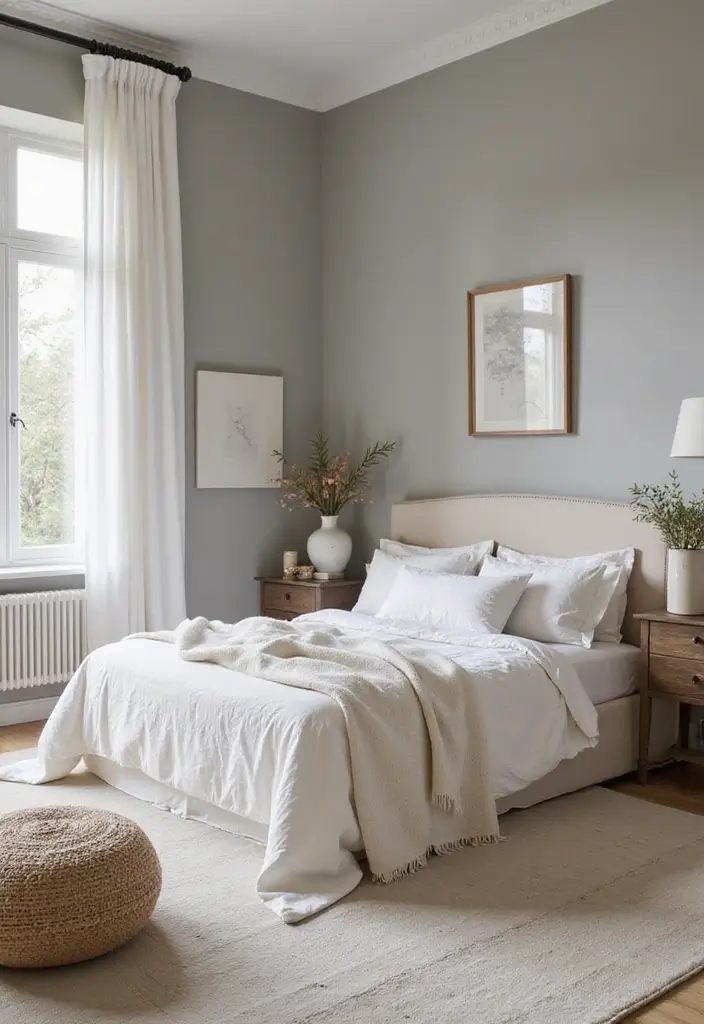 50 Beautiful Paint Colors for Bedroom Walls That Create a Relaxing Vibe 32 50 Beautiful Paint Colors for Bedroom Walls That Create a Relaxing Vibe - 32. Pebble Gray