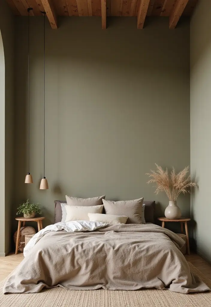 50 Beautiful Paint Colors for Bedroom Walls That Create a Relaxing Vibe 33 50 Beautiful Paint Colors for Bedroom Walls That Create a Relaxing Vibe - 33. Soft Olive