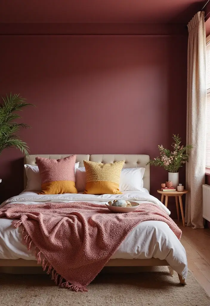 50 Beautiful Paint Colors for Bedroom Walls That Create a Relaxing Vibe 39 50 Beautiful Paint Colors for Bedroom Walls That Create a Relaxing Vibe - 39. Soft Mulberry