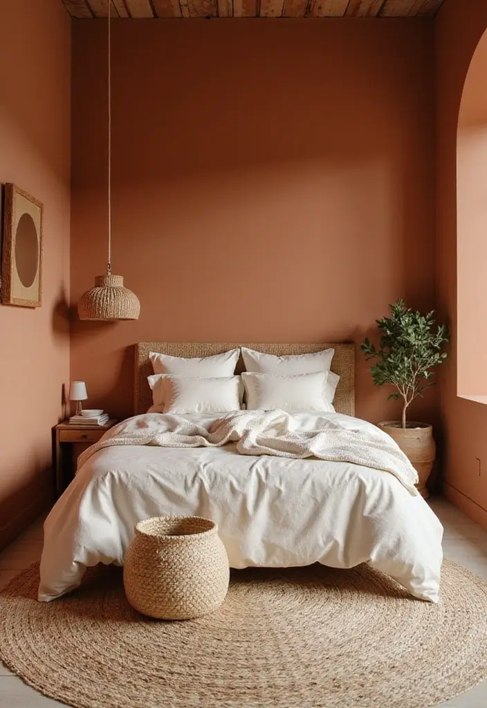 50 Beautiful Paint Colors for Bedroom Walls That Create a Relaxing Vibe 4 50 Beautiful Paint Colors for Bedroom Walls That Create a Relaxing Vibe - 4. Earthy Terracotta