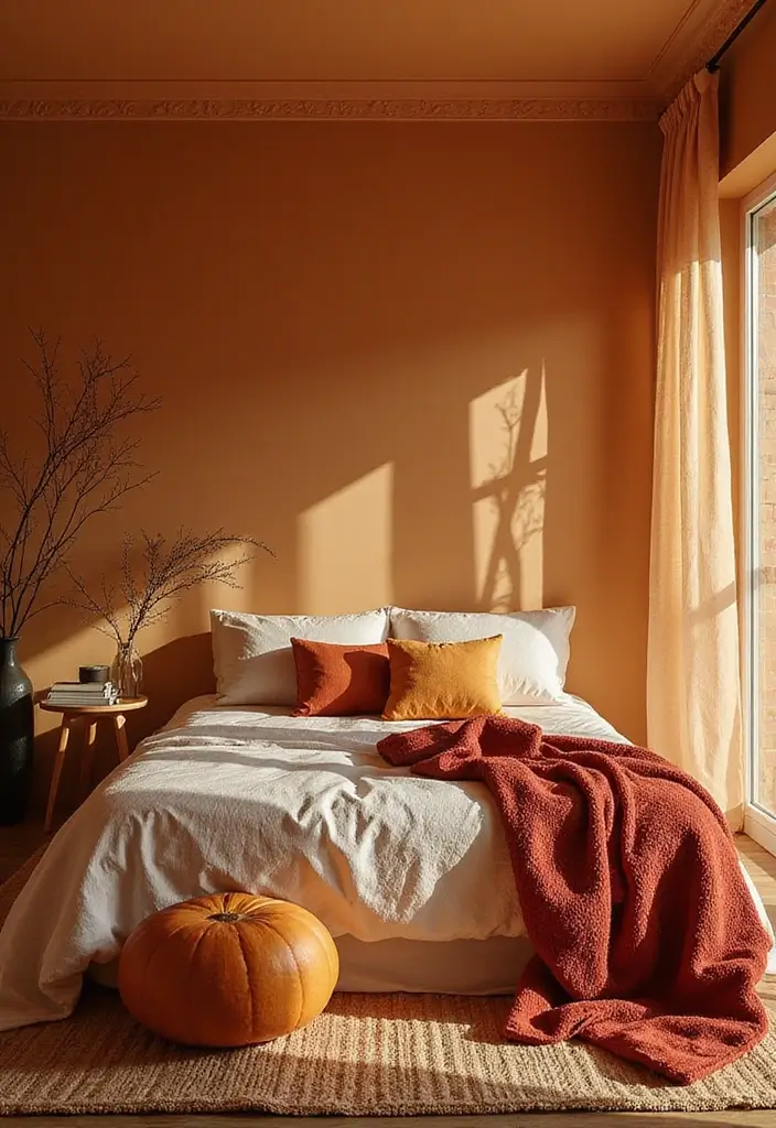 50 Beautiful Paint Colors for Bedroom Walls That Create a Relaxing Vibe 41 50 Beautiful Paint Colors for Bedroom Walls That Create a Relaxing Vibe - 41. Soft Amber