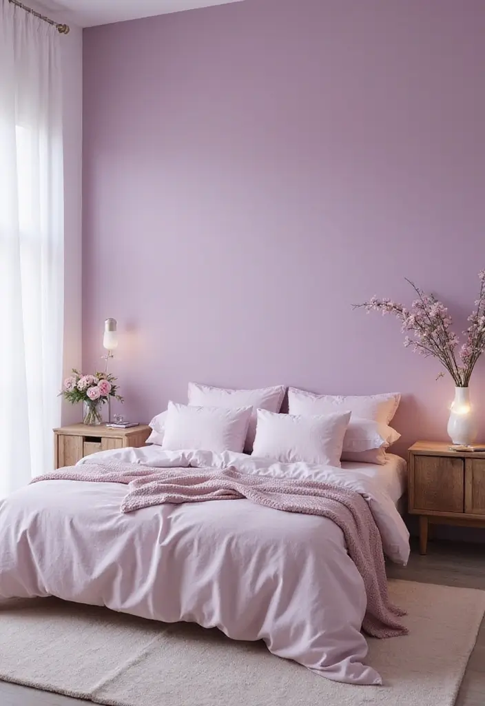 50 Beautiful Paint Colors for Bedroom Walls That Create a Relaxing Vibe 50 50 Beautiful Paint Colors for Bedroom Walls That Create a Relaxing Vibe - 50. Light Orchid