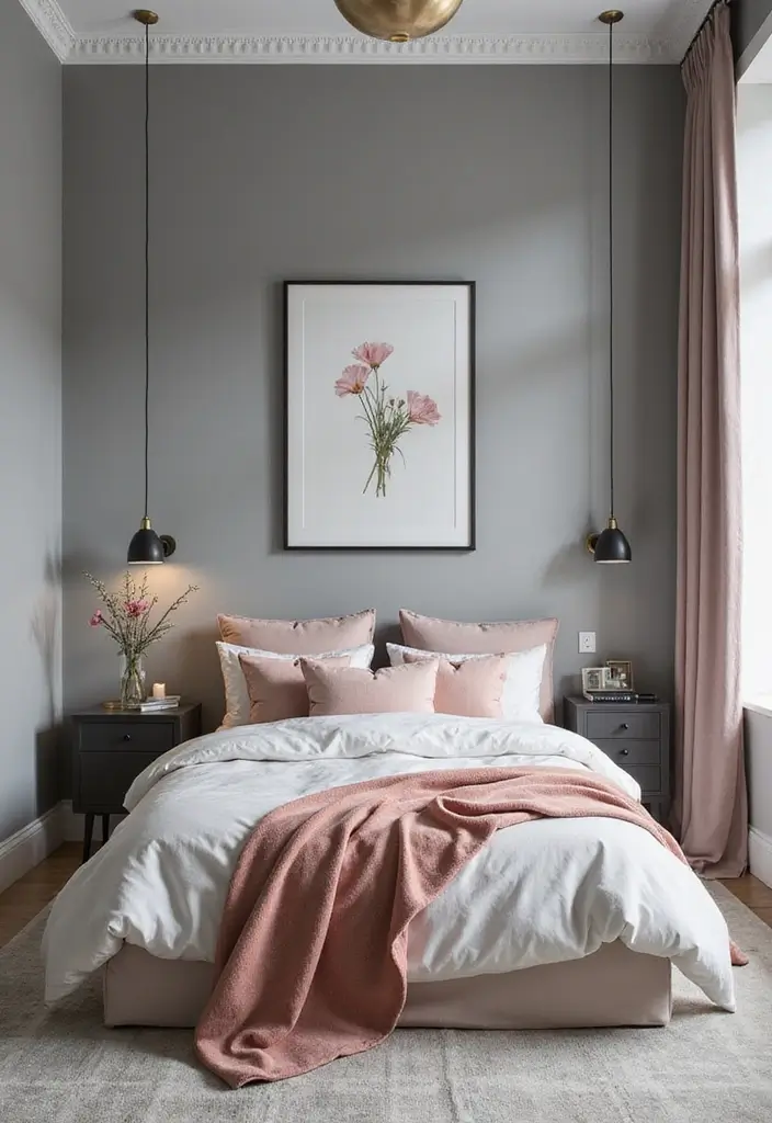 50 Beautiful Paint Colors for Bedroom Walls That Create a Relaxing Vibe 6 50 Beautiful Paint Colors for Bedroom Walls That Create a Relaxing Vibe - 6. Misty Gray