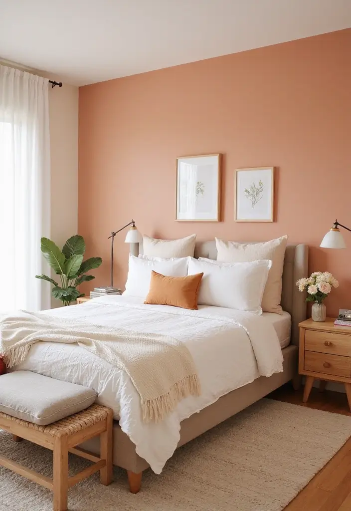 50 Beautiful Paint Colors for Bedroom Walls That Create a Relaxing Vibe 7 50 Beautiful Paint Colors for Bedroom Walls That Create a Relaxing Vibe - 7. Soft Peach