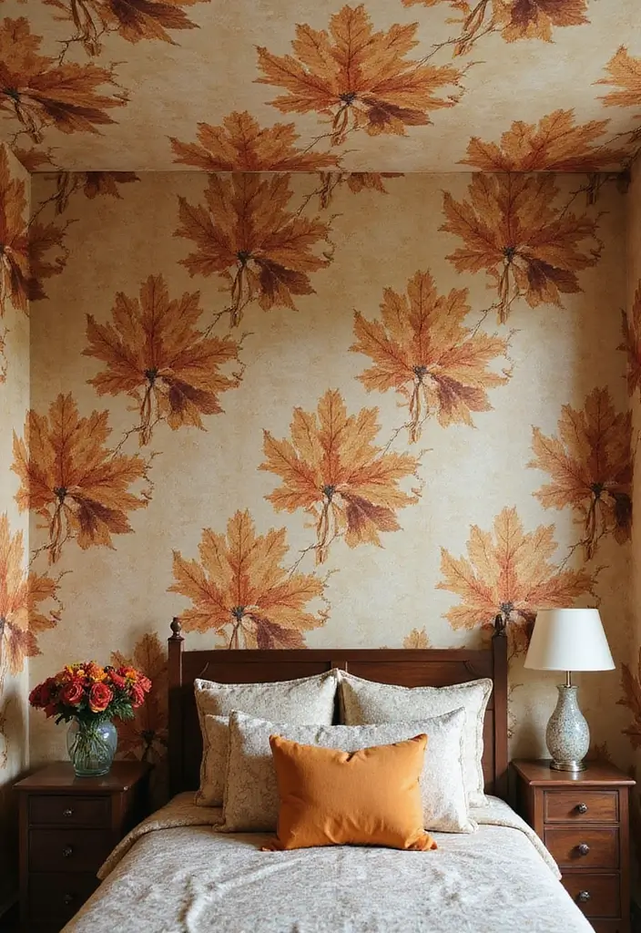 50 Bedroom Ceiling Design Ideas Perfect for a Stylish Fall Refresh 11 50 Bedroom Ceiling Design Ideas Perfect for a Stylish Fall Refresh - 11. Vintage Wallpaper