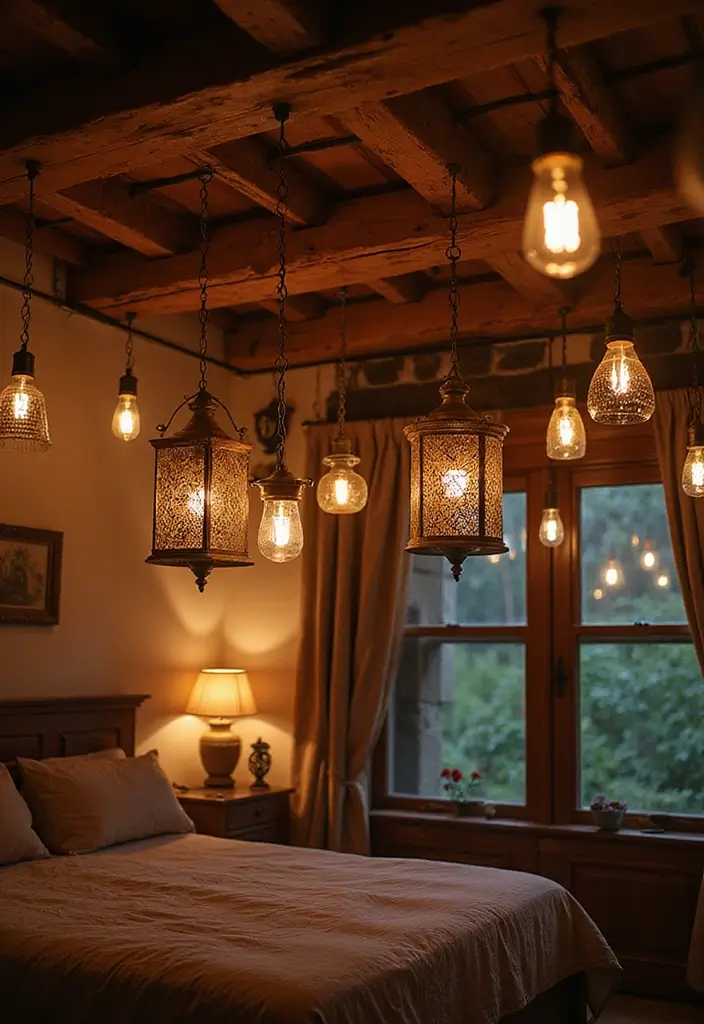50 Bedroom Ceiling Design Ideas Perfect for a Stylish Fall Refresh 13 50 Bedroom Ceiling Design Ideas Perfect for a Stylish Fall Refresh - 13. Rustic Lanterns