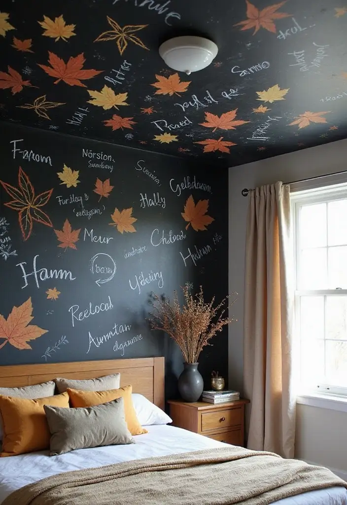50 Bedroom Ceiling Design Ideas Perfect for a Stylish Fall Refresh 14 50 Bedroom Ceiling Design Ideas Perfect for a Stylish Fall Refresh - 14. Chalkboard Paint
