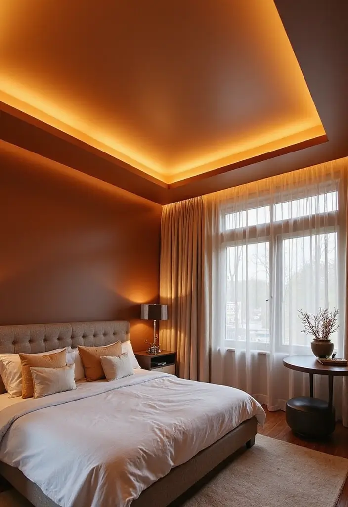 50 Bedroom Ceiling Design Ideas Perfect for a Stylish Fall Refresh 17 50 Bedroom Ceiling Design Ideas Perfect for a Stylish Fall Refresh - 17. Ombre Ceiling