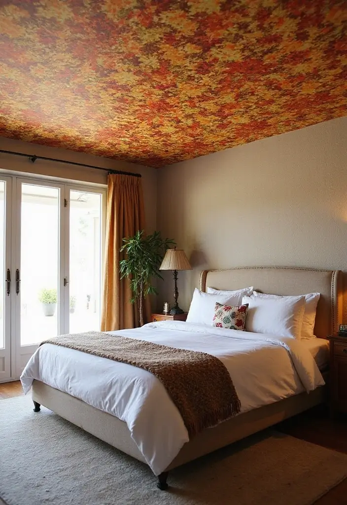 50 Bedroom Ceiling Design Ideas Perfect for a Stylish Fall Refresh 27 50 Bedroom Ceiling Design Ideas Perfect for a Stylish Fall Refresh - 25. Patterned Ceilings