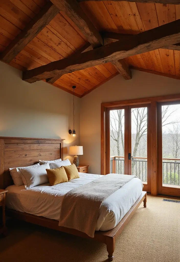 50 Bedroom Ceiling Design Ideas Perfect for a Stylish Fall Refresh 33 50 Bedroom Ceiling Design Ideas Perfect for a Stylish Fall Refresh - 31. Painted Wooden Beams