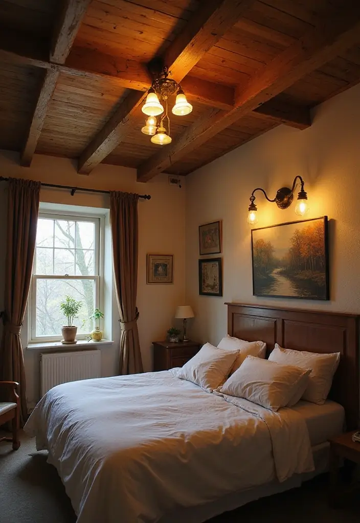 50 Bedroom Ceiling Design Ideas Perfect for a Stylish Fall Refresh 35 50 Bedroom Ceiling Design Ideas Perfect for a Stylish Fall Refresh - 33. Vintage Light Fixtures