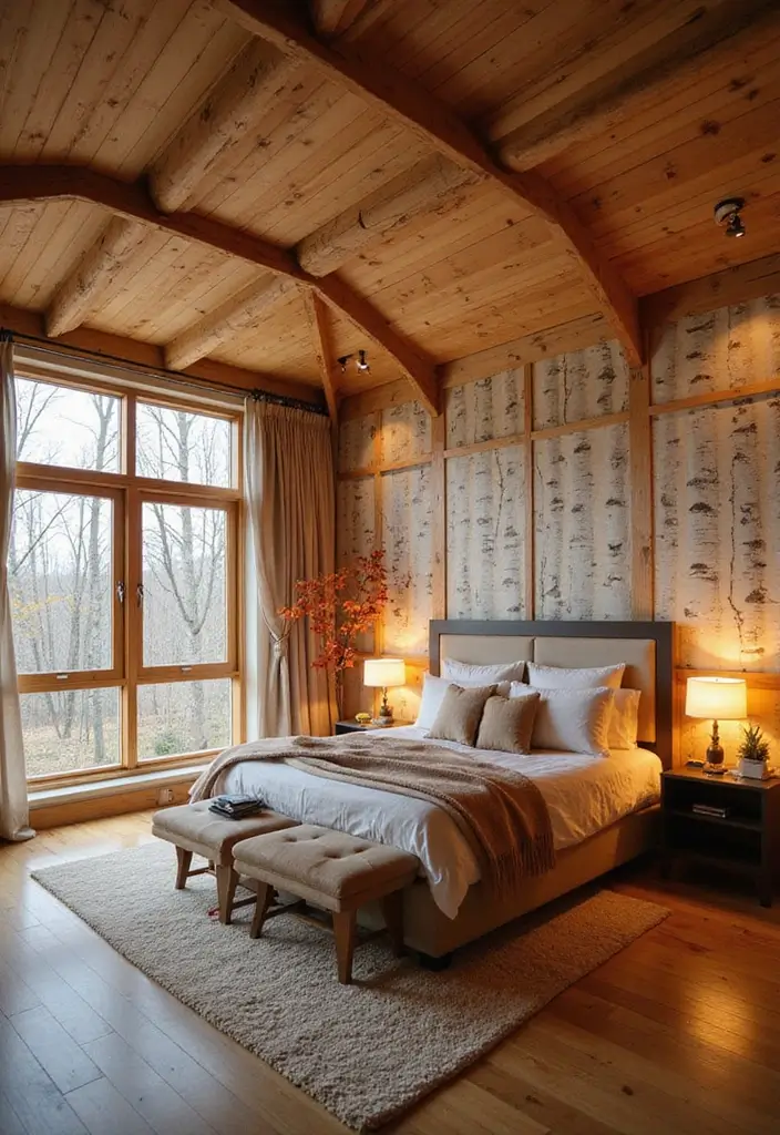 50 Bedroom Ceiling Design Ideas Perfect for a Stylish Fall Refresh 36 50 Bedroom Ceiling Design Ideas Perfect for a Stylish Fall Refresh - 34. Birch Wood Panels