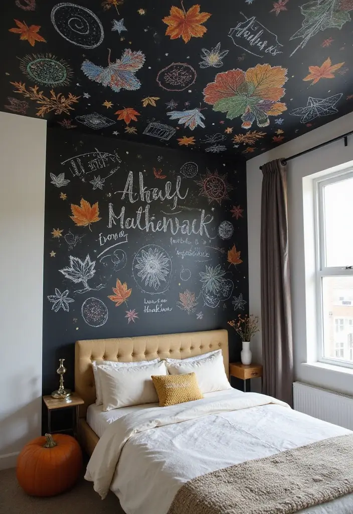 50 Bedroom Ceiling Design Ideas Perfect for a Stylish Fall Refresh 46 50 Bedroom Ceiling Design Ideas Perfect for a Stylish Fall Refresh - 42. Chalkboard Design Corners