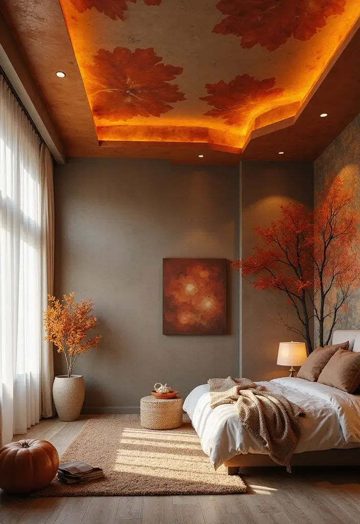 50 Bedroom Ceiling Design Ideas Perfect for a Stylish Fall Refresh 9 50 Bedroom Ceiling Design Ideas Perfect for a Stylish Fall Refresh - 9. Layered Ceiling Colors