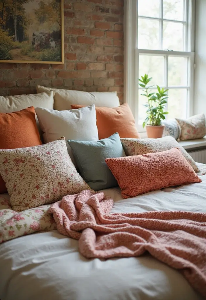 50 Bedroom Decor Ideas to Upgrade Your Room Without a Full Makeover 27 50 Bedroom Decor Ideas to Upgrade Your Room Without a Full Makeover - 25. Colorful Throw Pillows