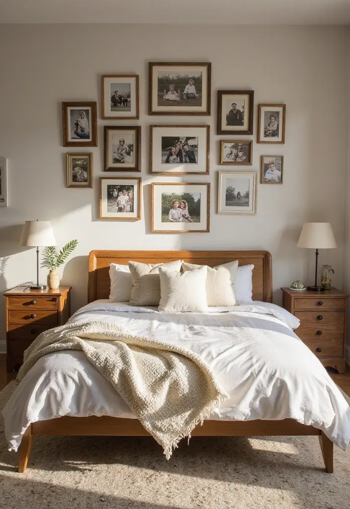 50 Bedroom Decor Ideas to Upgrade Your Room Without a Full Makeover 35 50 Bedroom Decor Ideas to Upgrade Your Room Without a Full Makeover - 33. Personal Touch with Family Photos