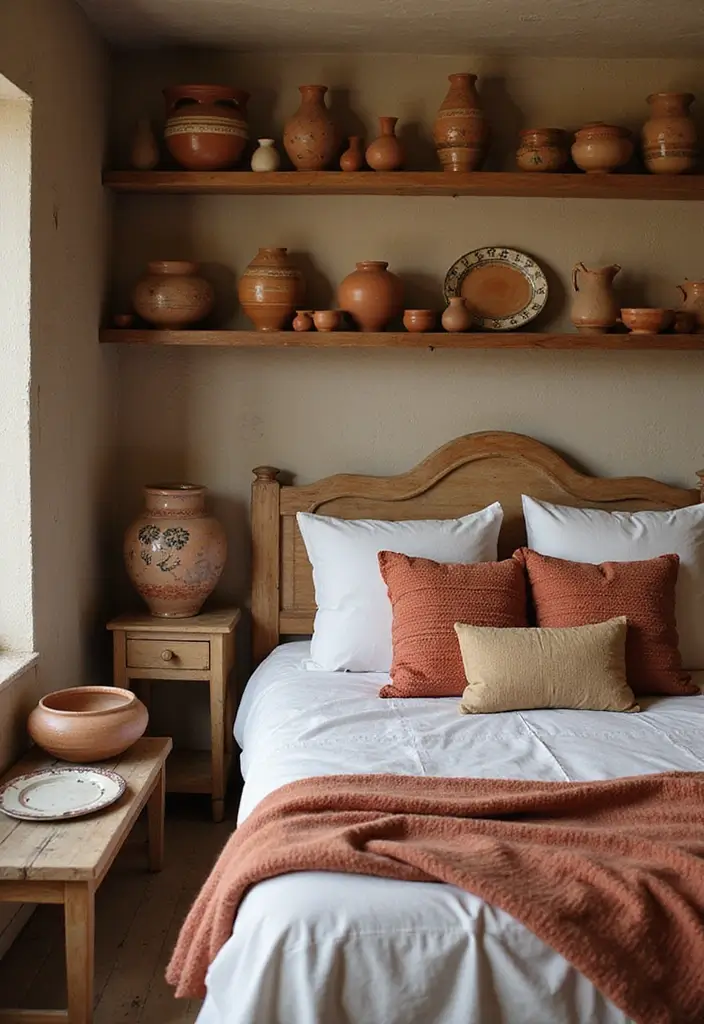 50 Bedroom Decor Ideas to Upgrade Your Room Without a Full Makeover 42 50 Bedroom Decor Ideas to Upgrade Your Room Without a Full Makeover - 38. Handmade Pottery