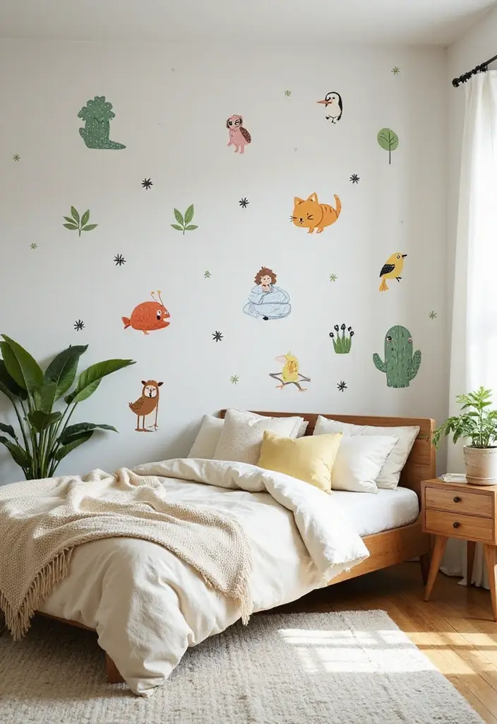50 Bedroom Decor Ideas to Upgrade Your Room Without a Full Makeover 50 50 Bedroom Decor Ideas to Upgrade Your Room Without a Full Makeover - 46. Sustainable Wall Stickers