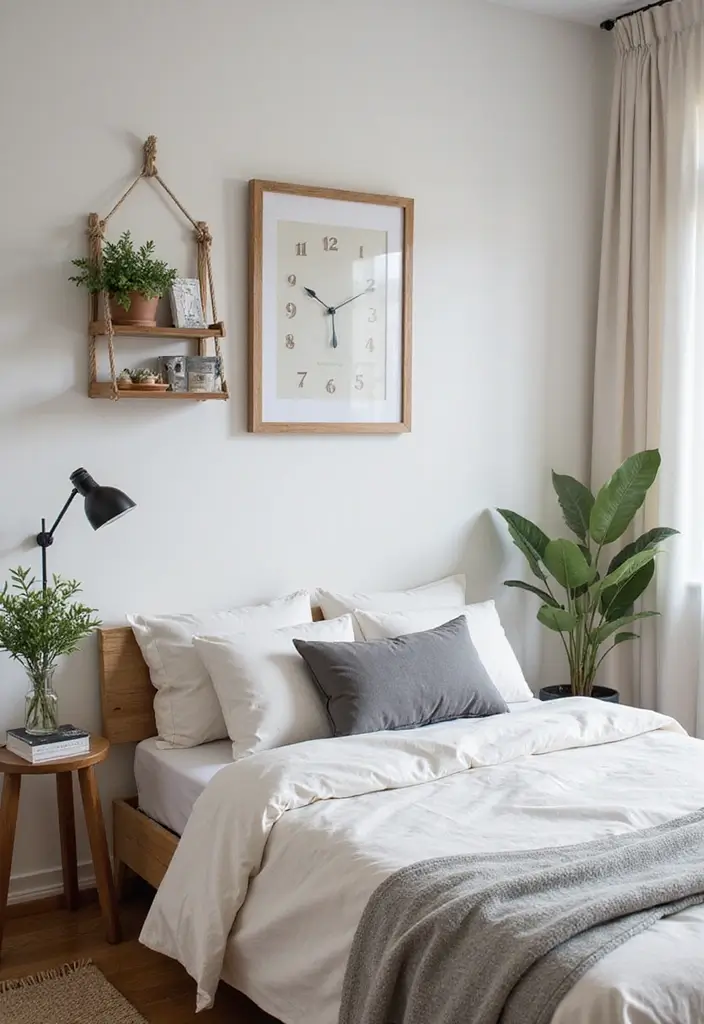 50 Bedroom Ideas for Small Spaces That Make Any Room Feel Bigger 21 50 Bedroom Ideas for Small Spaces That Make Any Room Feel Bigger - 21. Functional Artwork