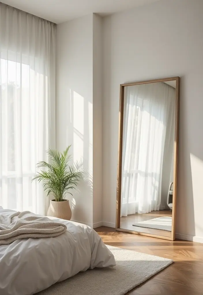 50 Bedroom Ideas for Small Spaces That Make Any Room Feel Bigger 22 50 Bedroom Ideas for Small Spaces That Make Any Room Feel Bigger - 22. Oversized Mirrors
