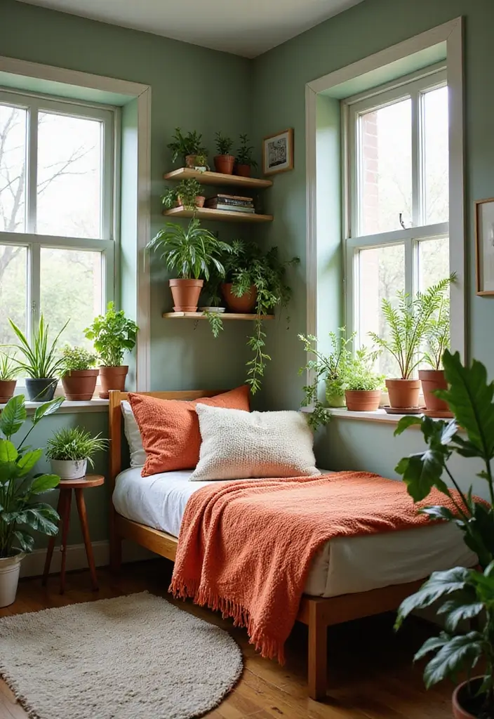 50 Bedroom Ideas for Small Spaces That Make Any Room Feel Bigger 26 50 Bedroom Ideas for Small Spaces That Make Any Room Feel Bigger - 26. Use of Plants
