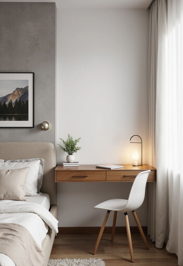 50 Bedroom Ideas for Small Spaces That Make Any Room Feel Bigger 27 50 Bedroom Ideas for Small Spaces That Make Any Room Feel Bigger - 27. Floating Desks