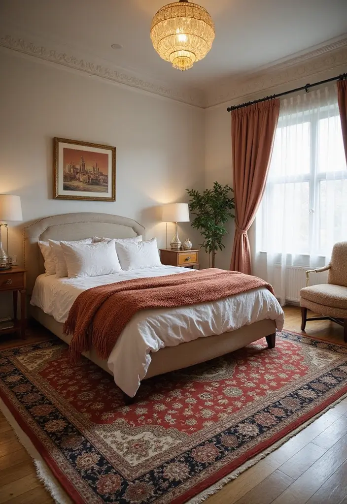 50 Bedroom Ideas for Small Spaces That Make Any Room Feel Bigger 33 50 Bedroom Ideas for Small Spaces That Make Any Room Feel Bigger - 33. Use of Rugs