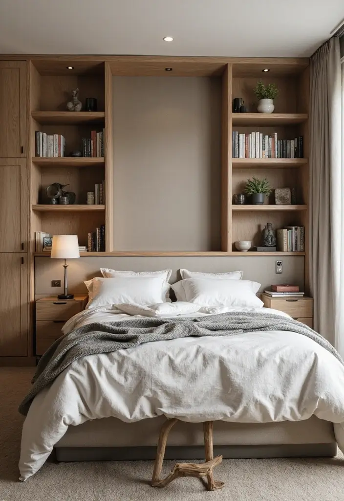 50 Bedroom Ideas for Small Spaces That Make Any Room Feel Bigger 4 50 Bedroom Ideas for Small Spaces That Make Any Room Feel Bigger - 4. Multi-Functional Headboards
