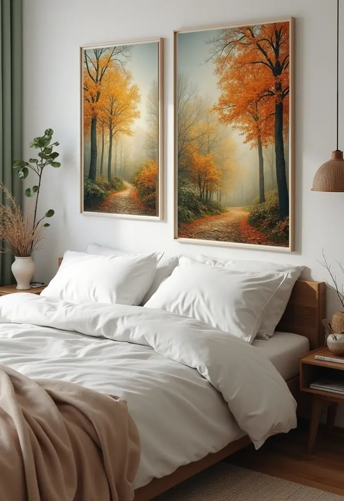 50 Bedroom Wall Poster Ideas for a Personal and Stylish Touch 21 50 Bedroom Wall Poster Ideas for a Personal and Stylish Touch - 19. Seasonal Decor