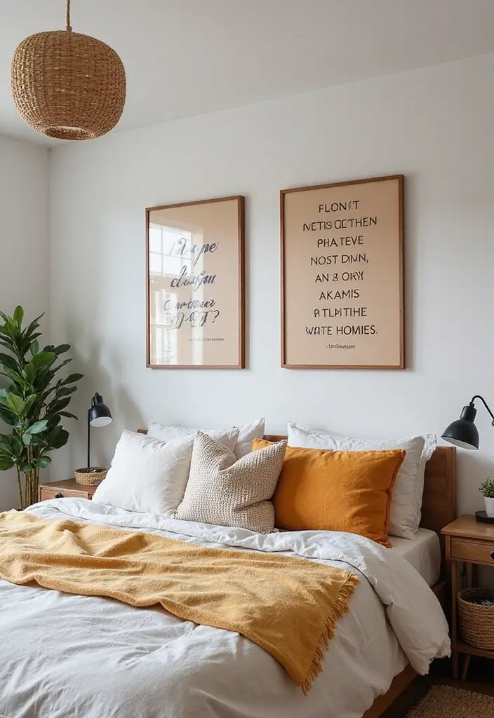 50 Bedroom Wall Poster Ideas for a Personal and Stylish Touch 23 50 Bedroom Wall Poster Ideas for a Personal and Stylish Touch - 21. Artistic Quotes