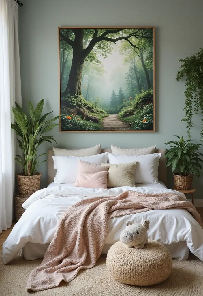 50 Bedroom Wall Poster Ideas for a Personal and Stylish Touch 32 50 Bedroom Wall Poster Ideas for a Personal and Stylish Touch - 30. Enchanted Forest