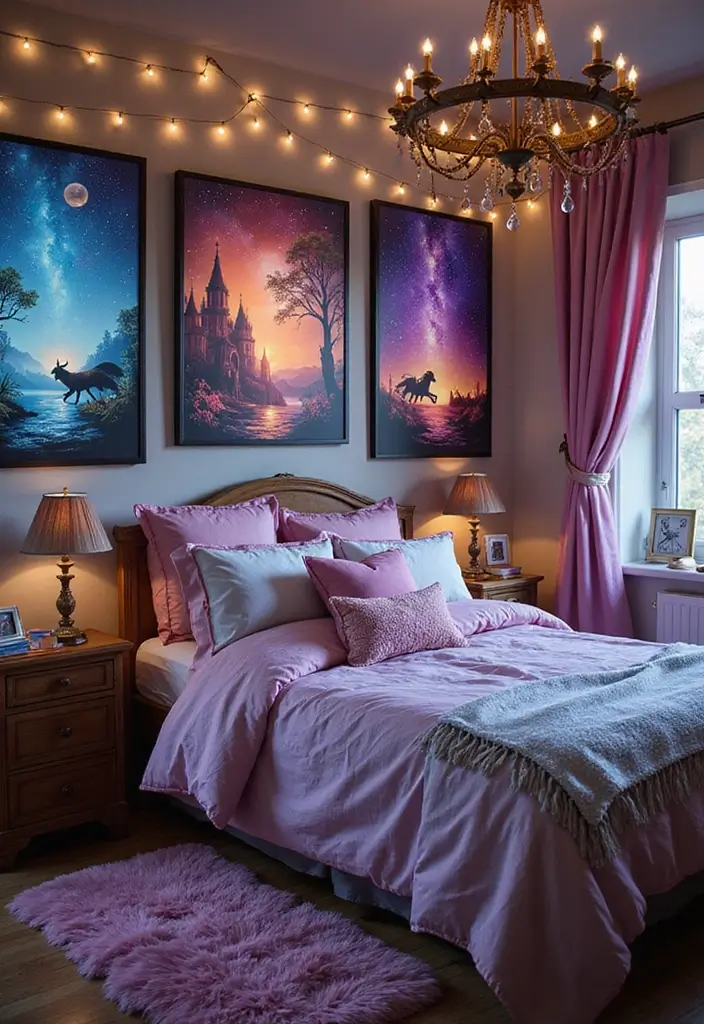 50 Bedroom Wall Poster Ideas for a Personal and Stylish Touch 33 50 Bedroom Wall Poster Ideas for a Personal and Stylish Touch - 31. Fantasy Worlds