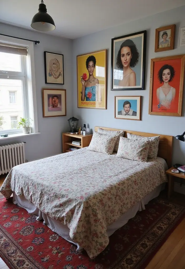 50 Bedroom Wall Poster Ideas for a Personal and Stylish Touch 37 50 Bedroom Wall Poster Ideas for a Personal and Stylish Touch - 35. Artistic Self-Portraits