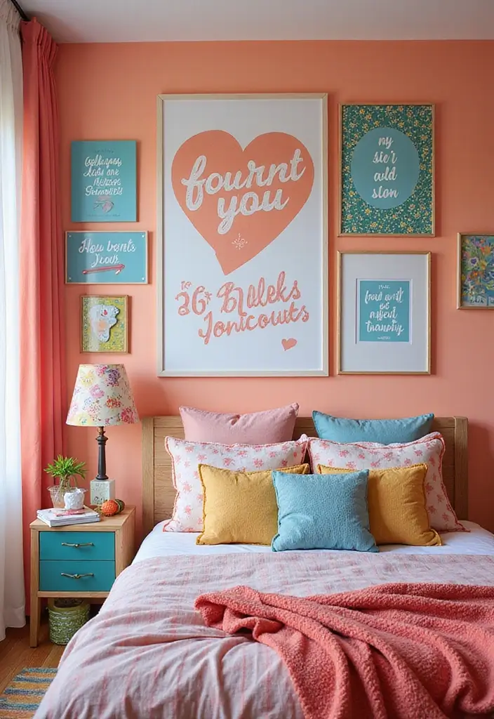 50 Bedroom Wall Poster Ideas for a Personal and Stylish Touch 43 50 Bedroom Wall Poster Ideas for a Personal and Stylish Touch - 39. Whimsical Typography
