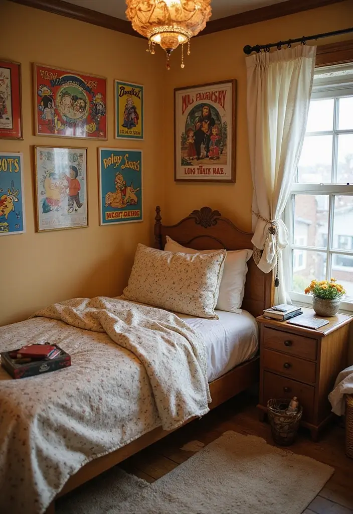 50 Bedroom Wall Poster Ideas for a Personal and Stylish Touch 45 50 Bedroom Wall Poster Ideas for a Personal and Stylish Touch - 41. Nostalgic Childhood Memories