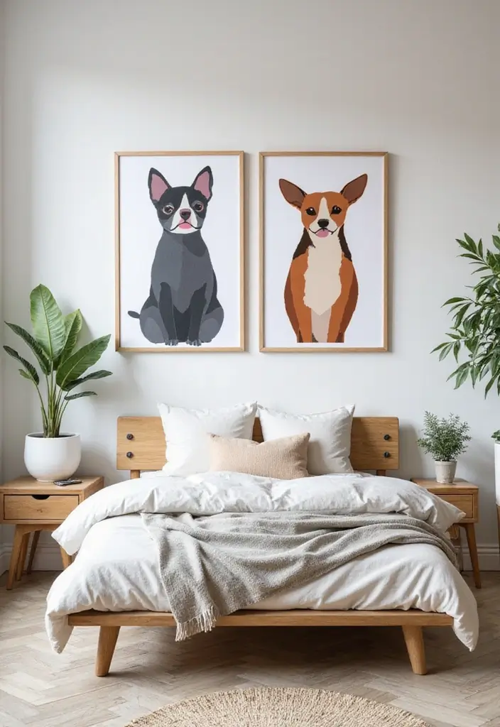 50 Bedroom Wall Poster Ideas for a Personal and Stylish Touch 46 50 Bedroom Wall Poster Ideas for a Personal and Stylish Touch - 42. Geometric Animals