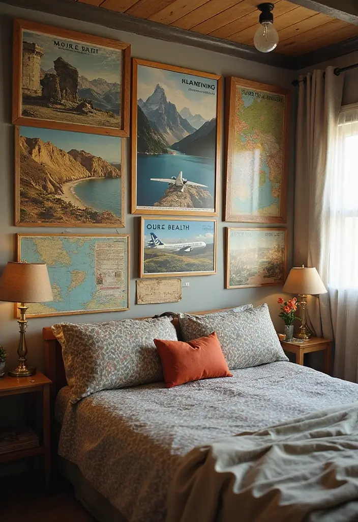 50 Bedroom Wall Poster Ideas for a Personal and Stylish Touch 9 50 Bedroom Wall Poster Ideas for a Personal and Stylish Touch - 9. Travel Inspiration