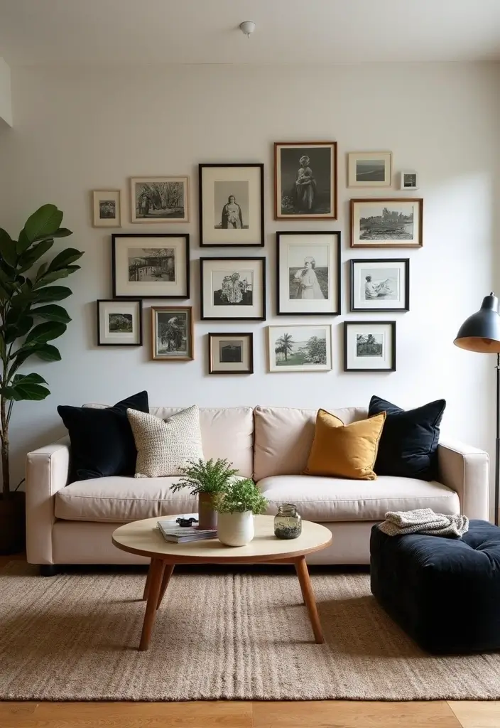 50 Beige and Black Living Room Ideas That Look Sleek and Modern - 16. Personal Touches